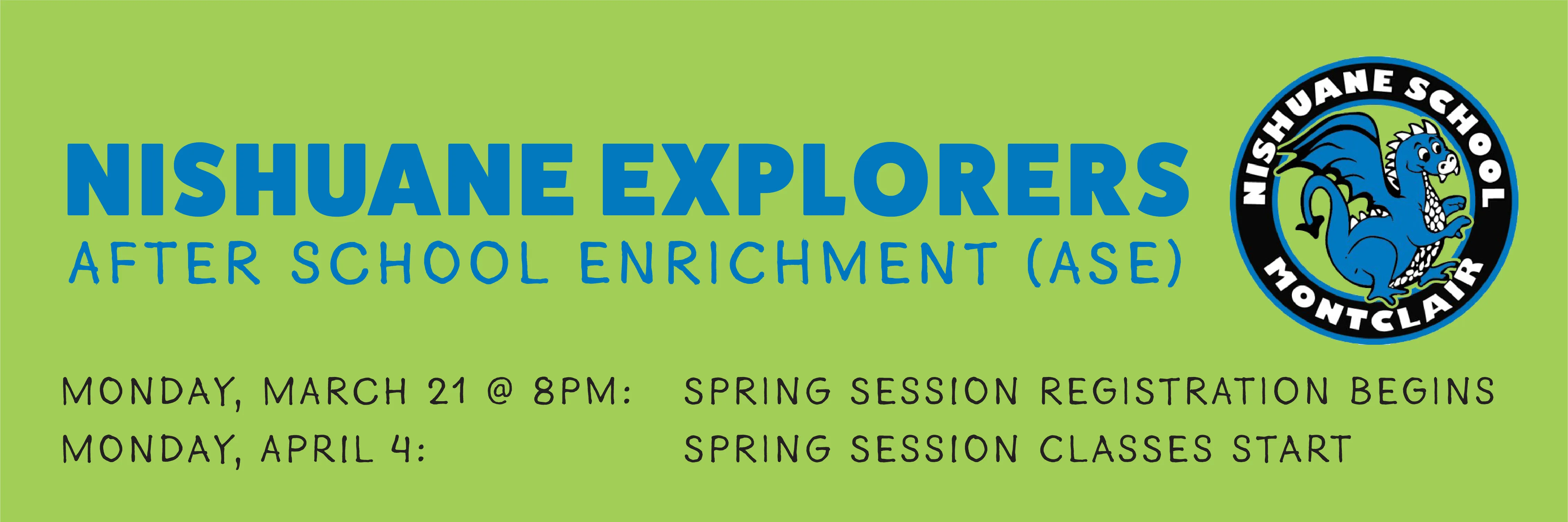Spring Explorers Registration banner