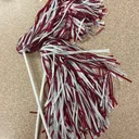 Pom-Pom - Maroon and White