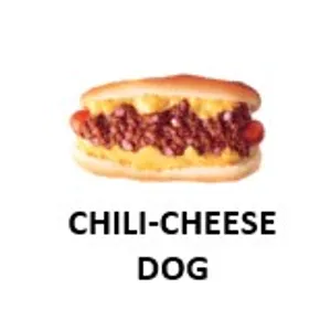 Hot dog with chili & cheese