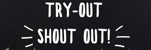 Sports Booster Club Fundraiser Example - Try-Out Shout Out banner