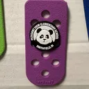 Purple PVES Jibbitz and keychain combo