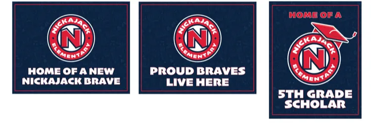 Nickajack Brave Yard Signs 2024-2025 banner