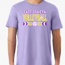 East Coweta Volleyball 2025 Dark Heathered Lavender - Adult Short Sleeve