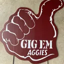 "Gig 'Em Aggies" Yard Sign
