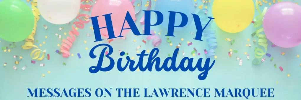 Birthday Messages on the Marquee banner