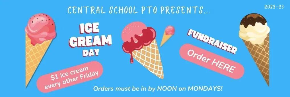 Ice Cream Day Fundraiser 2023 - Central School PTO  banner