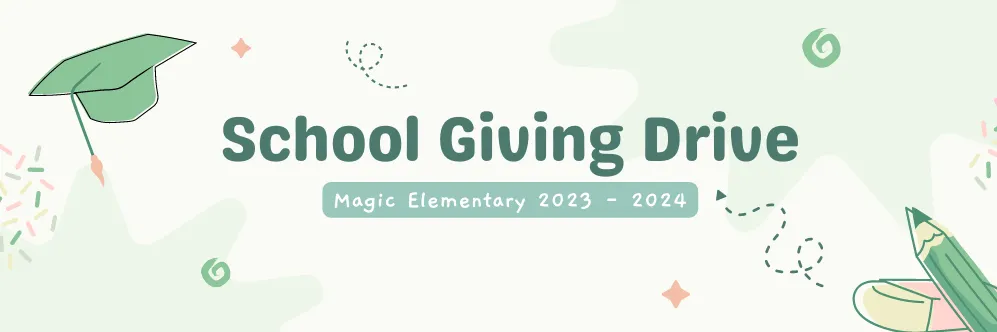 School Giving Drive Example banner