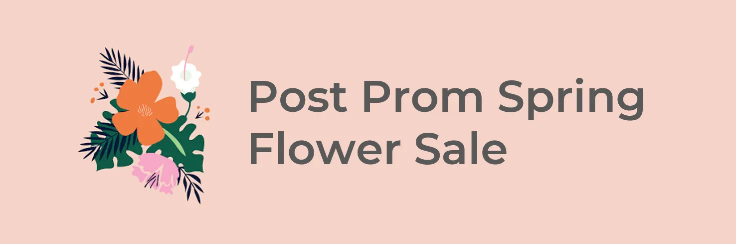 Post Prom Spring Flower Sale  banner