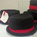 Knit Red and Black Top Hats - Choose your size