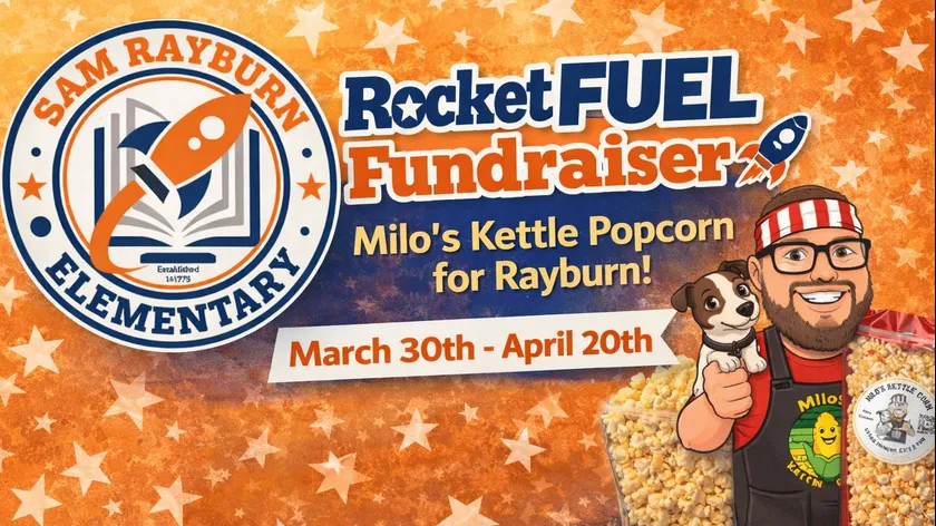 Rocket Fuel Fundraiser – Milo’s Kettle Popcorn for Rayburn! - Cheddar Up
