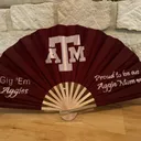 Medium "Proud to be an Aggie Mom" Silk Fan