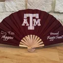 Medium "Proud Aggie Fan" Silk Fan