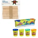 Kinder Popsicle Sticks + PlayDoh