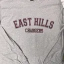 Long Sleeve - Light Grey with maroon bold font