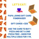 Papa John's Fundraiser Card