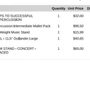 Beginning Percussion Fee