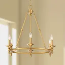 COMMODORE'S ROOM - 28" Brass 6-Light Ring Chandelier