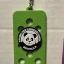 Green PVES Jibbitz and keychain combo
