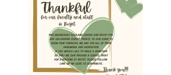 Thanksgiving Coffee for Staff banner