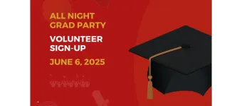 All Night Grad Party Volunteer Sign-Up banner
