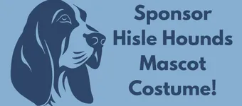 Sponsor Hisle Hounds Mascot Costume banner