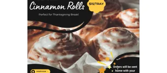 Cinnamon Roll Fundraiser banner