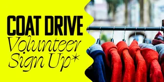 Coat Drive Volunteer Sign Up banner