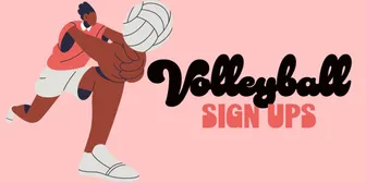 Volleyball Season Volunteer Sign Ups banner
