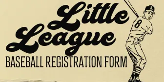 Little League Baseball Registration Form banner