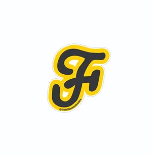 Small F logo Sticker