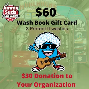 $60 Jimmy Suds Wash Book Gift Card ($30 donation goes to the organization)