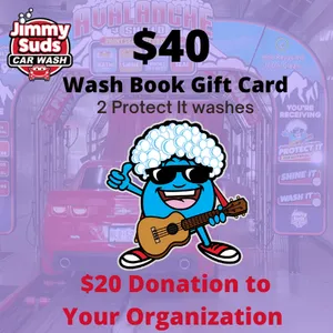 $40 Jimmy Suds Wash Book Gift Card ($20 donation goes to the organization)