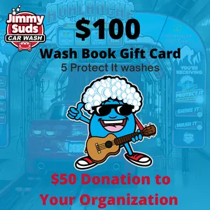$100 Jimmy Suds Wash Book Gift Card ($50 donation goes to the organization)