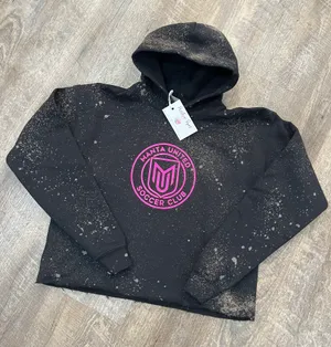 Reverse dye splash hoodie with Manta circle logo