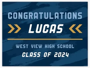 Senior Sign with First Name and NO Image