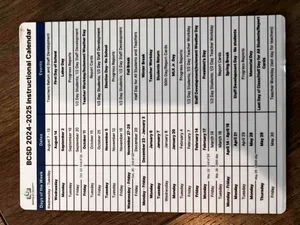 BCSD 2024 calendar magnet
