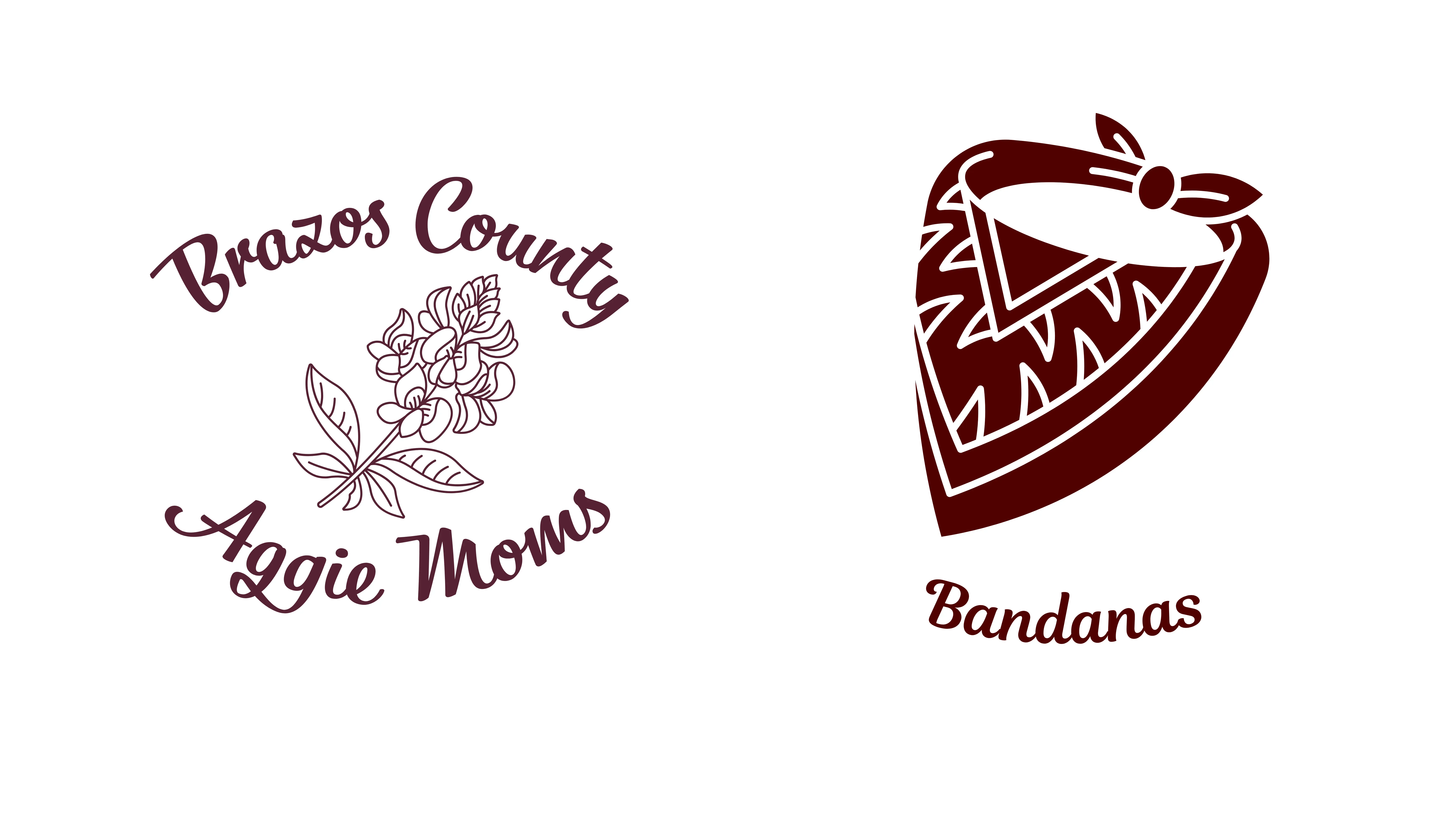 Brazos County Aggie Moms Bandana banner