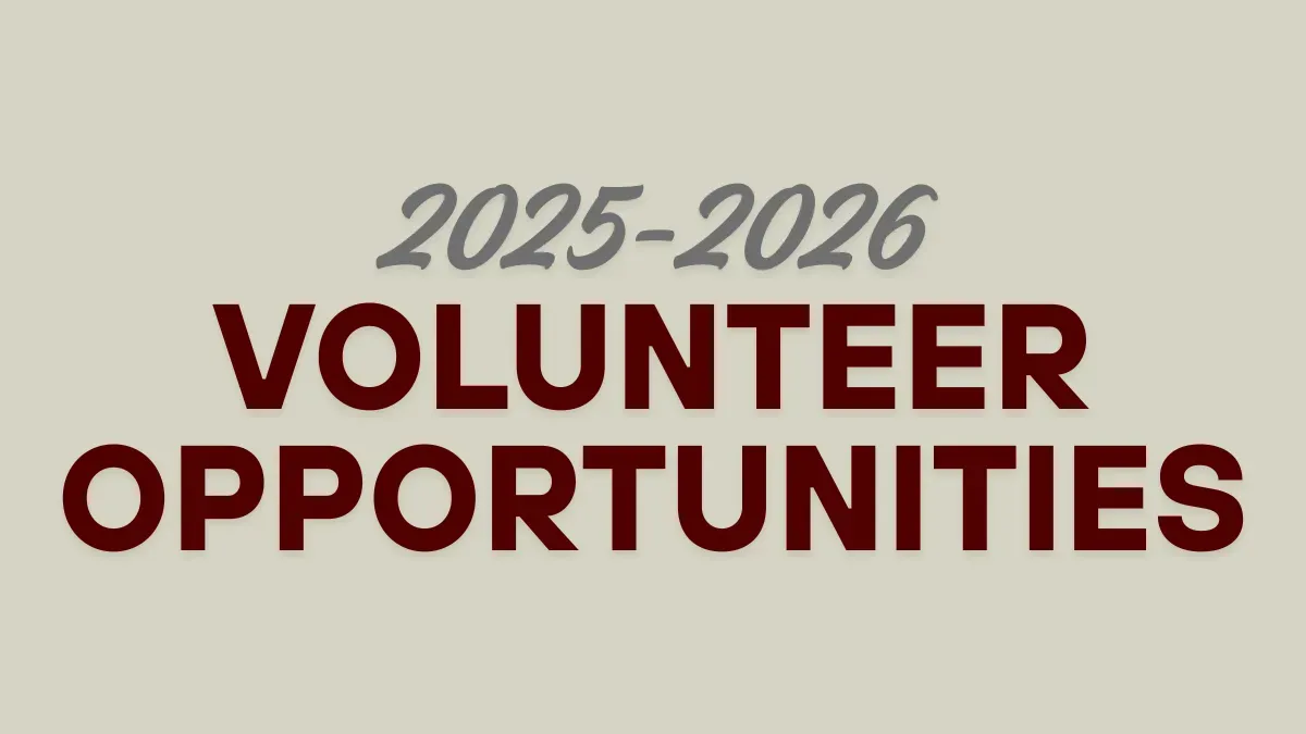 Volunteer Opportunities: 2025-2026 banner