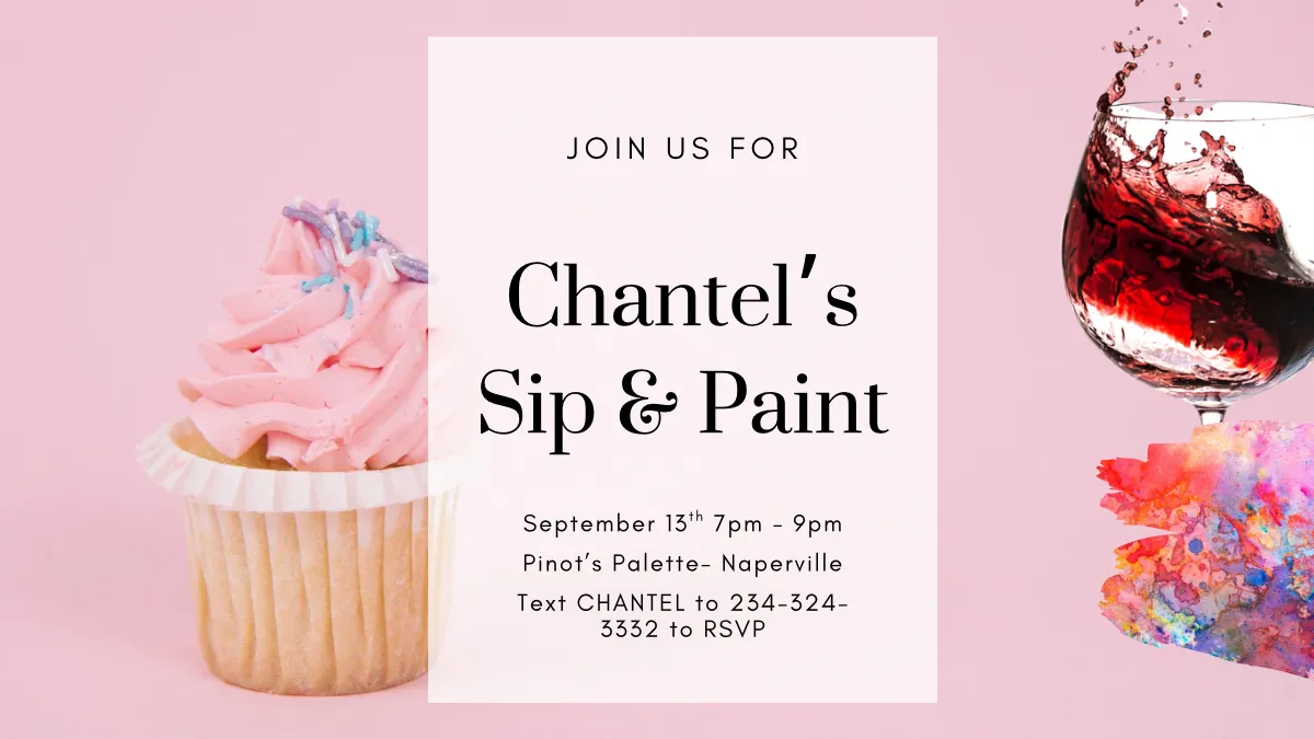 Chantel's Birthday Sip & Paint banner
