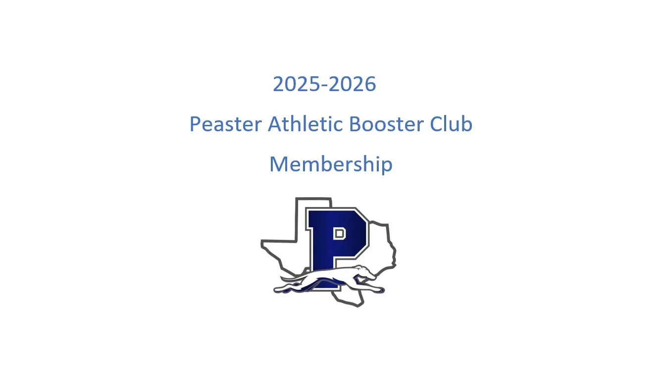Peaster Athletic Booster Club Memberships banner