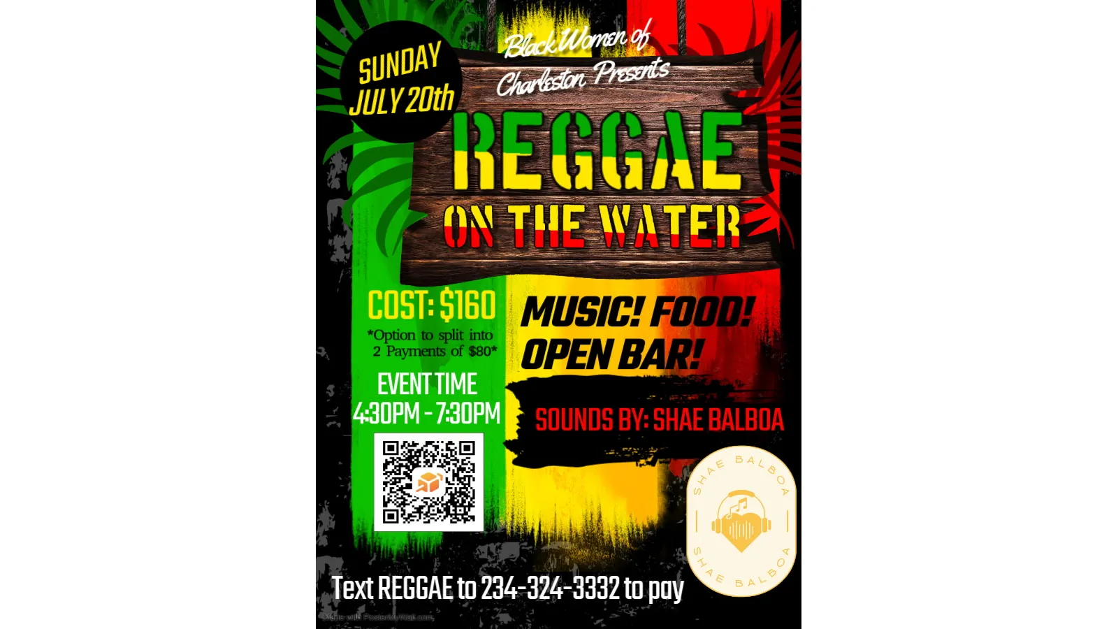 Reggae on The Water banner