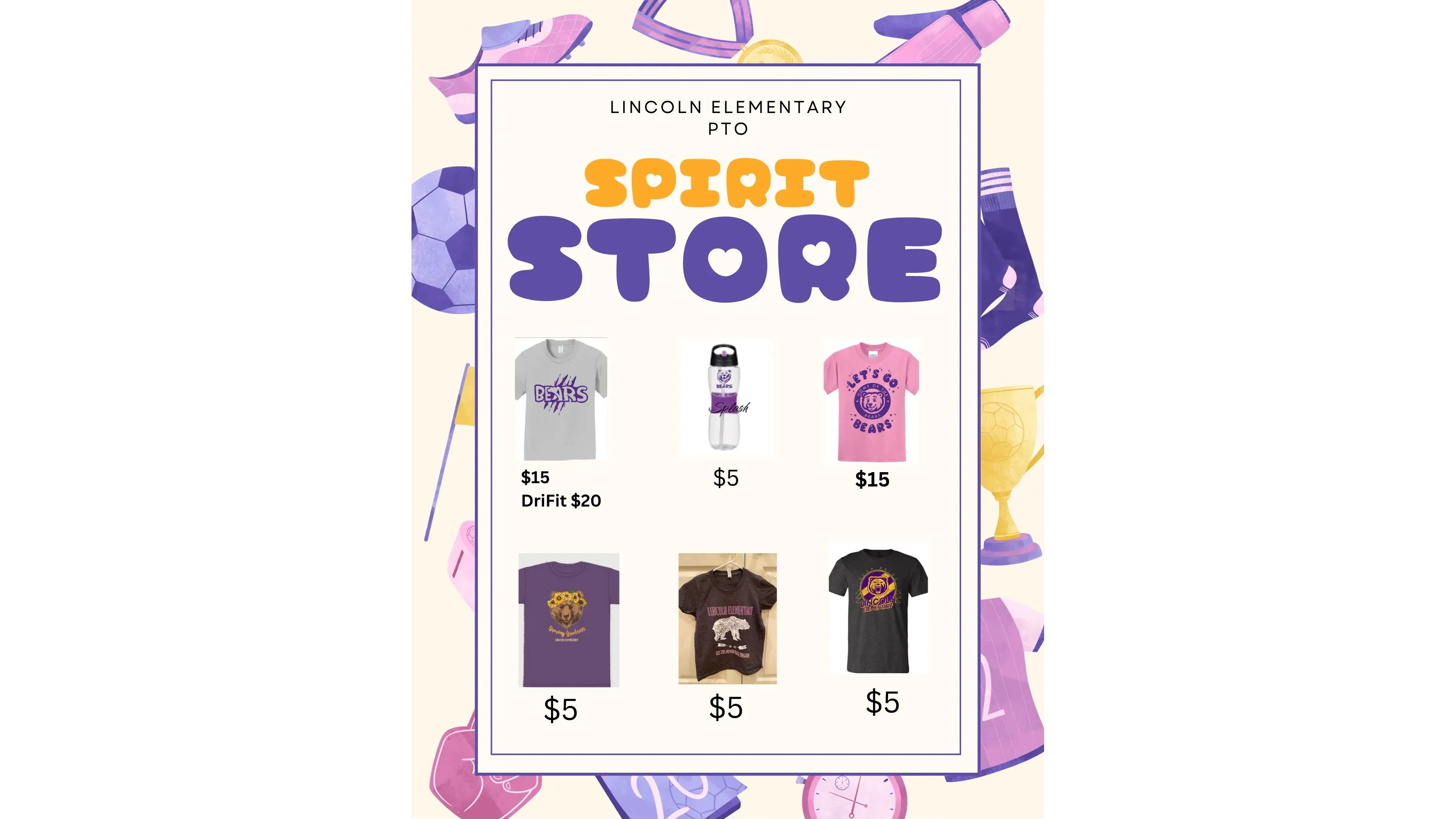 LES Spirit Wear banner