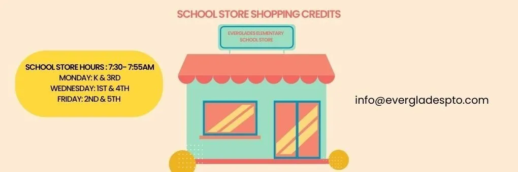 School Store Shopping Credits: 2024-2025 banner