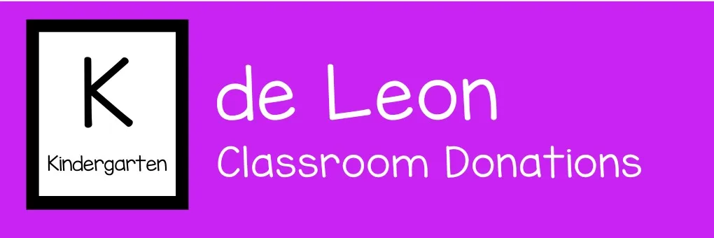 K - Mrs. de Leon's Kindergarten Class banner