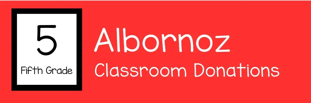 5th - Ms. Albornoz Fifth Grade Class banner