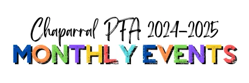 PFA Monthly Events Calendar, 2024-2025 banner