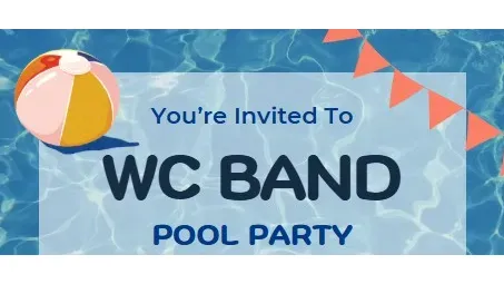 2025 Churchill Band Pool Party banner