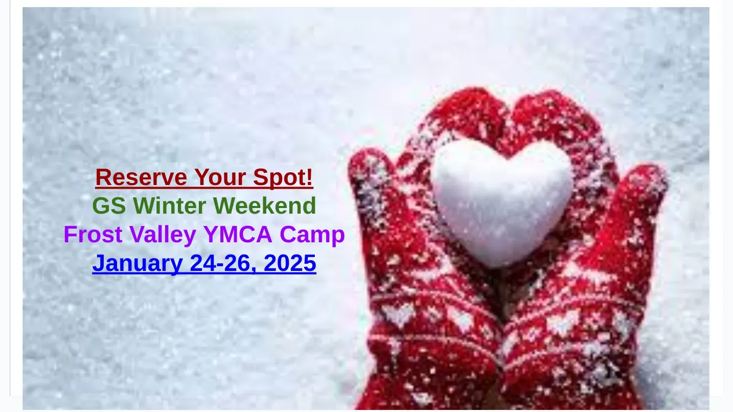 GS Winter Weekend @ Frost Valley YMCA Camp: January 24-26, 2025 banner