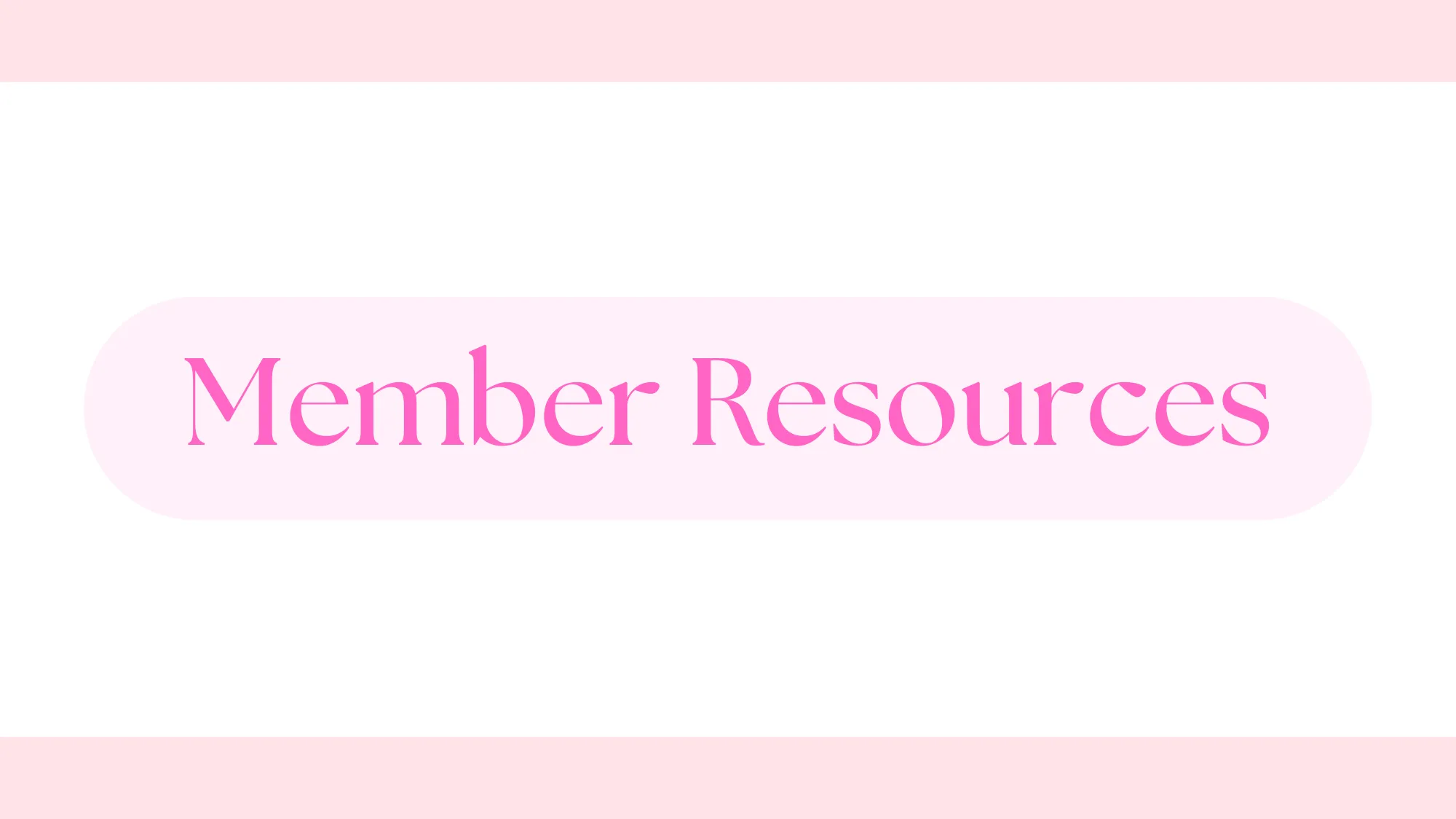 Member Resources banner
