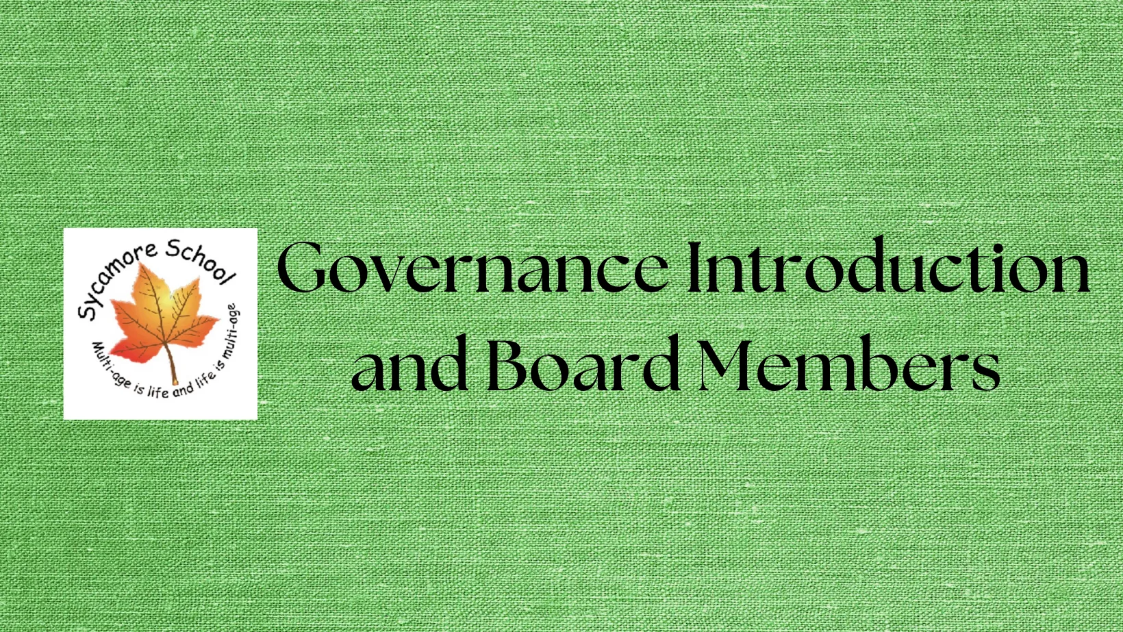 Governance Introduction and Board Members banner